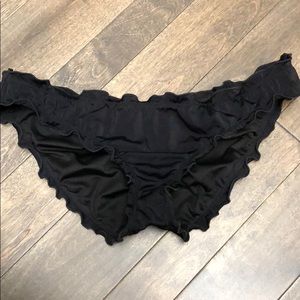 Black ruffle Bikini Bottoms